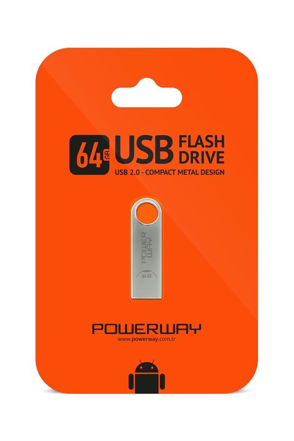 Powerway 64 GB USB Bellek Turuncu